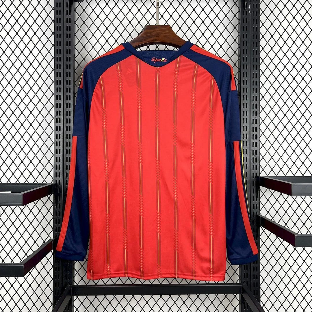 World Cup 2026 Spain Team Long Sleeves Home Football Jersey