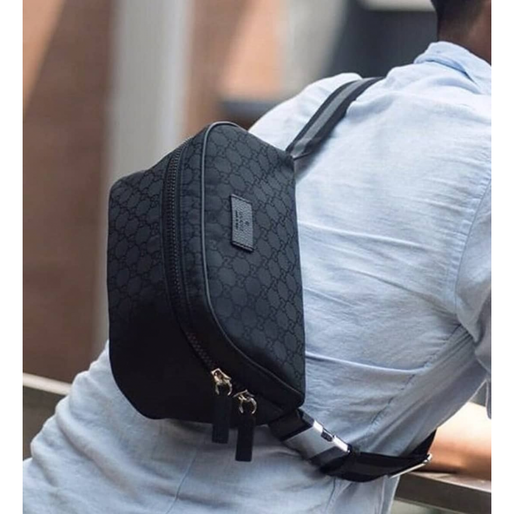 Gucci GG Guccissima Nylon Waist Crossbody Bag