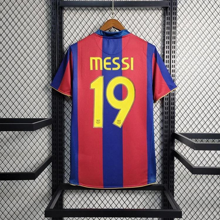 Retro 2007-08 Barcelona Home MESSI RONALDINHO ETO'O XAVI A.INISTA HENRY Football jersey retro