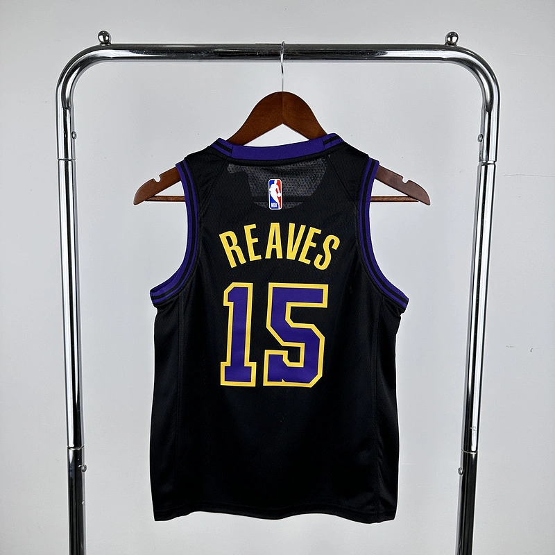 2024 NBA Lakers KIDS 15 REAVES Basketball Jersey