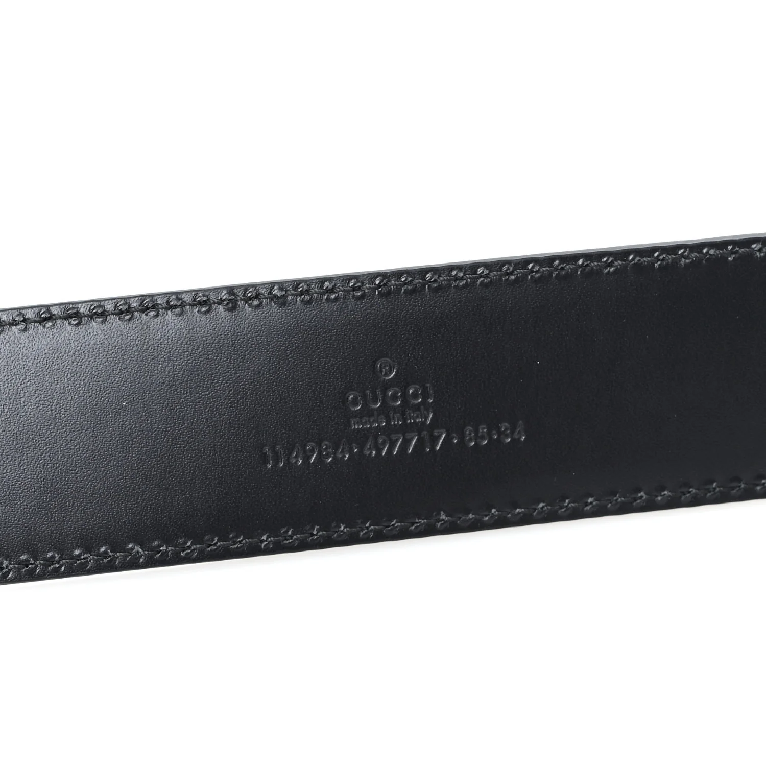 Guccissima Interlocking G Belt 85 34 Black