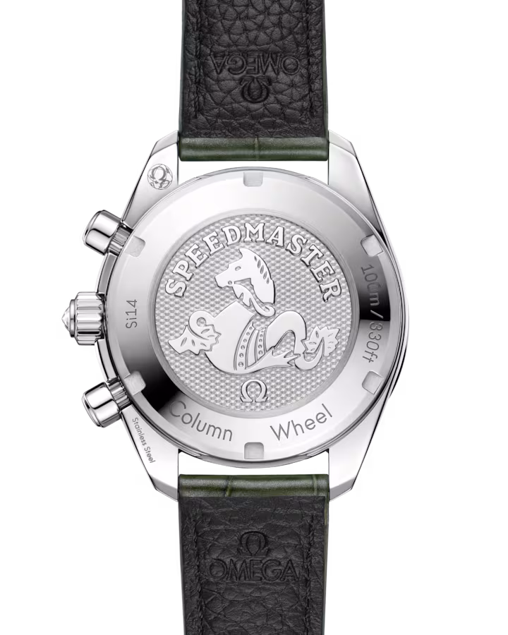 Omega Speedmaster 38 Green Dial 38mm with Diamonds Stainless Steel Strap 324.18.38.50.60.001