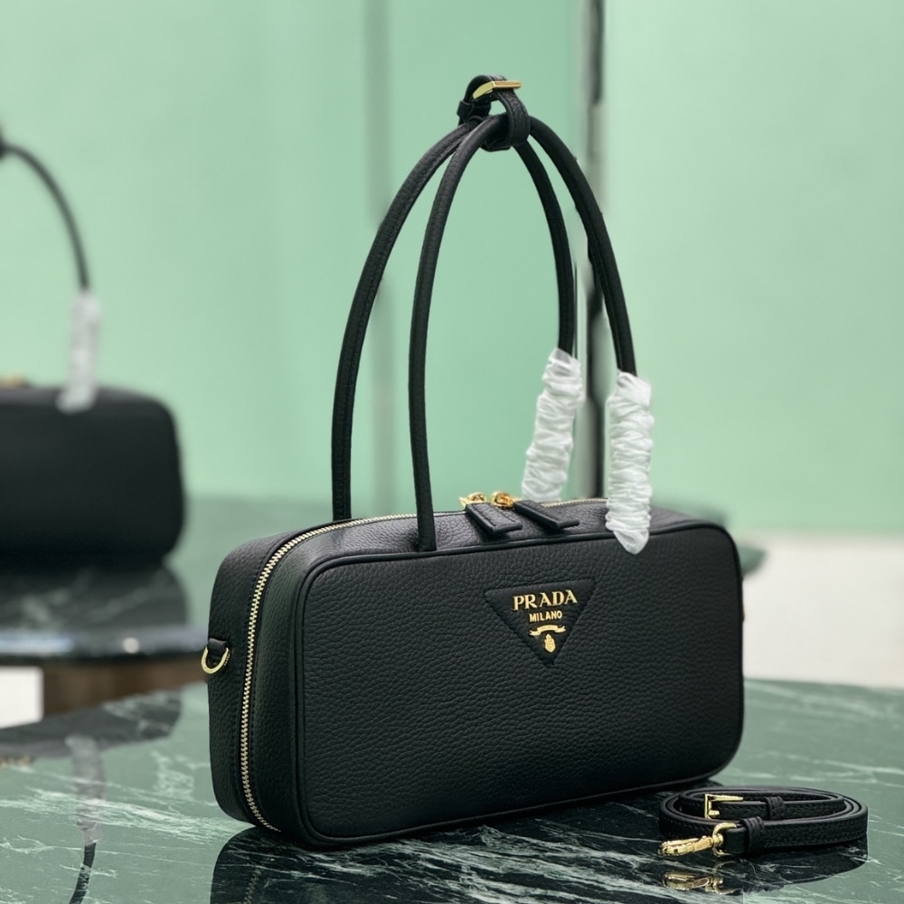 Prada Medium Top Handle Bag Black 29Cm