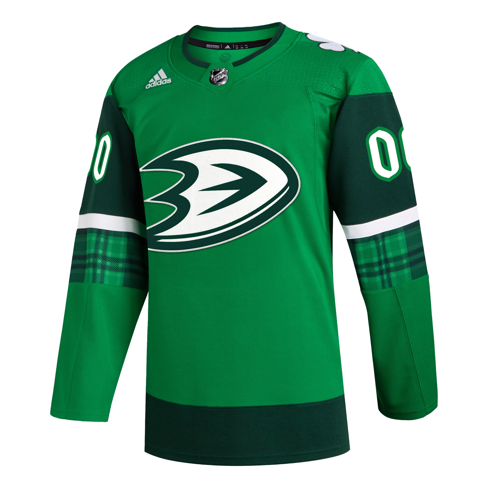 Anaheim Ducks adidas St. Patrick’s Day Authentic Custom Jersey – Kelly Green