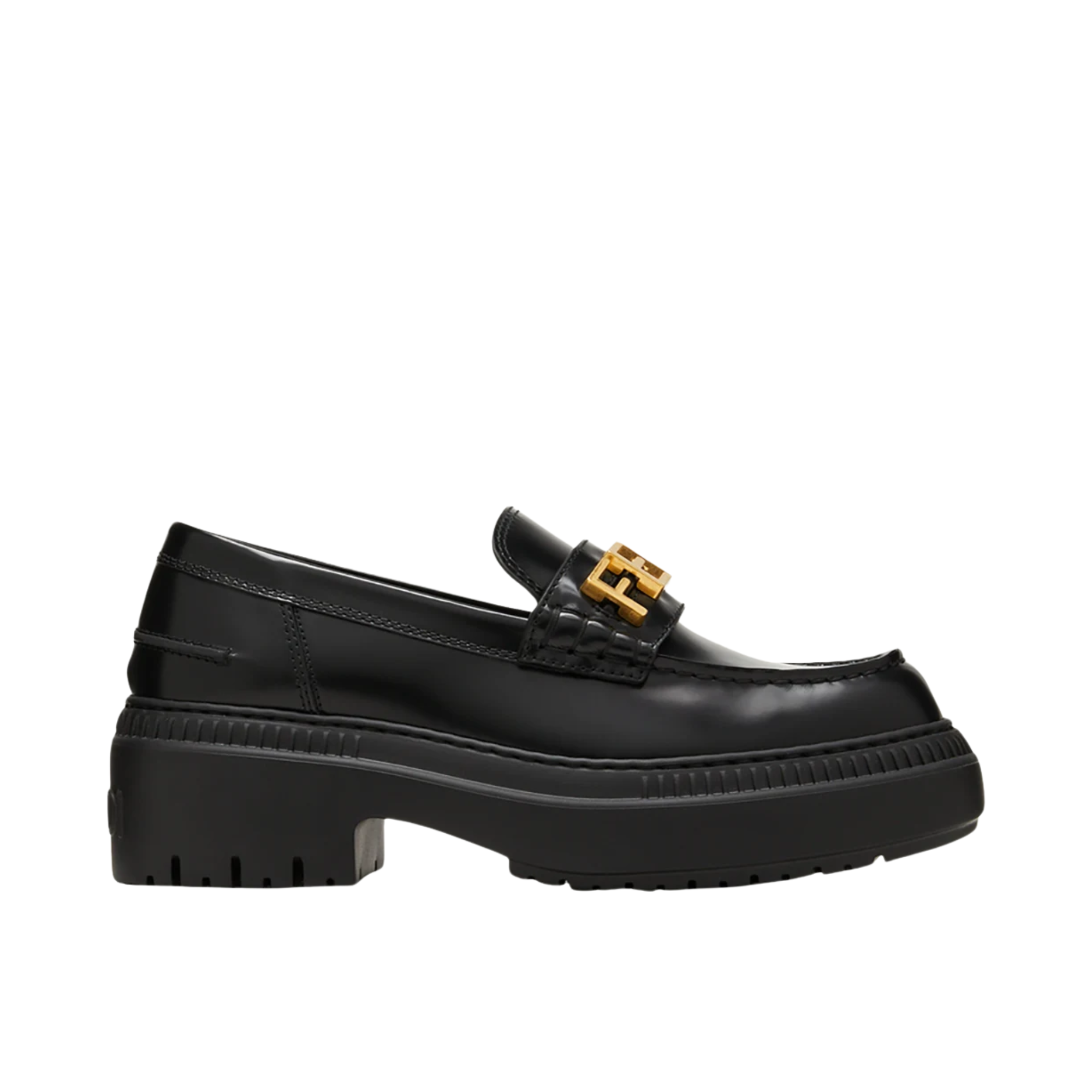 Fendigraphy Smooth Leather Loafers Black