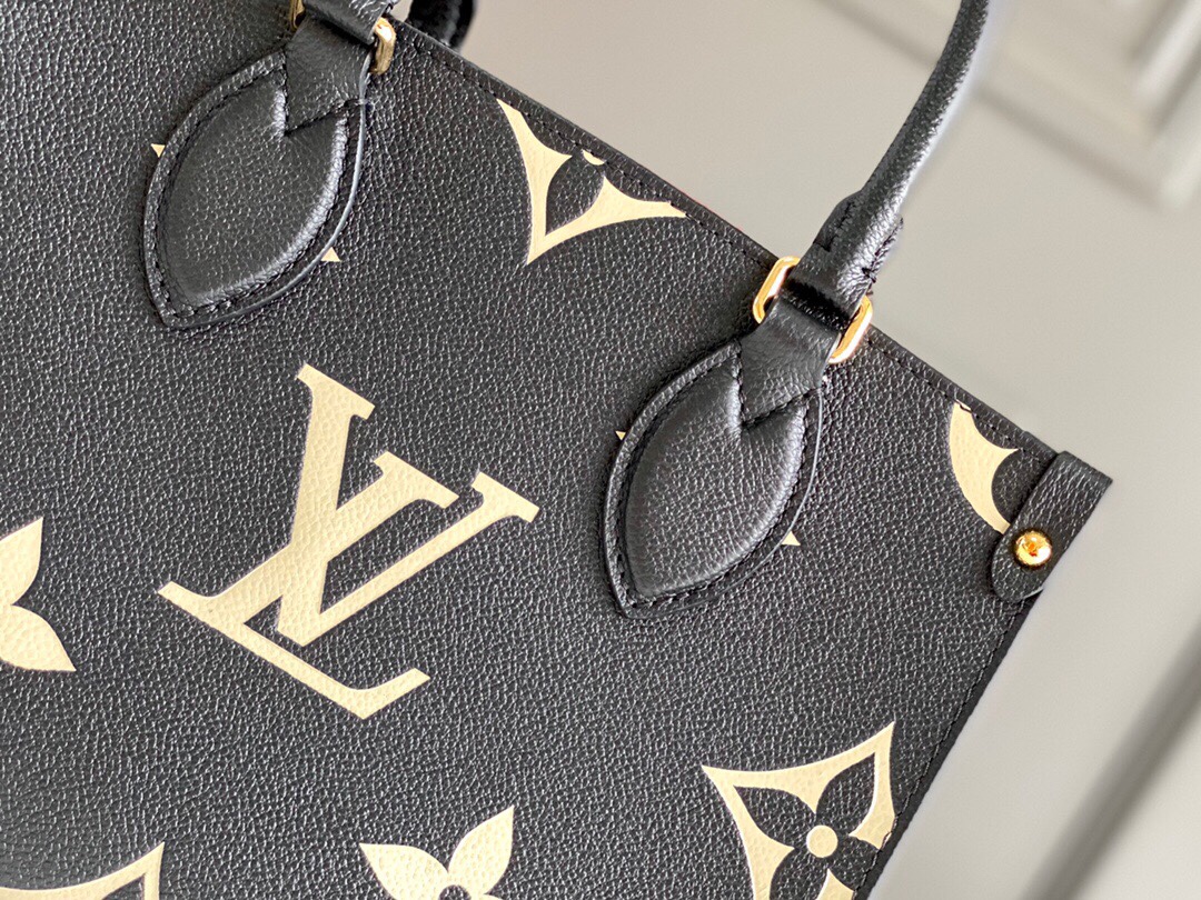 Louis Vuitton Sac À Main On The Go Pm Noir Beige M45659 25cm