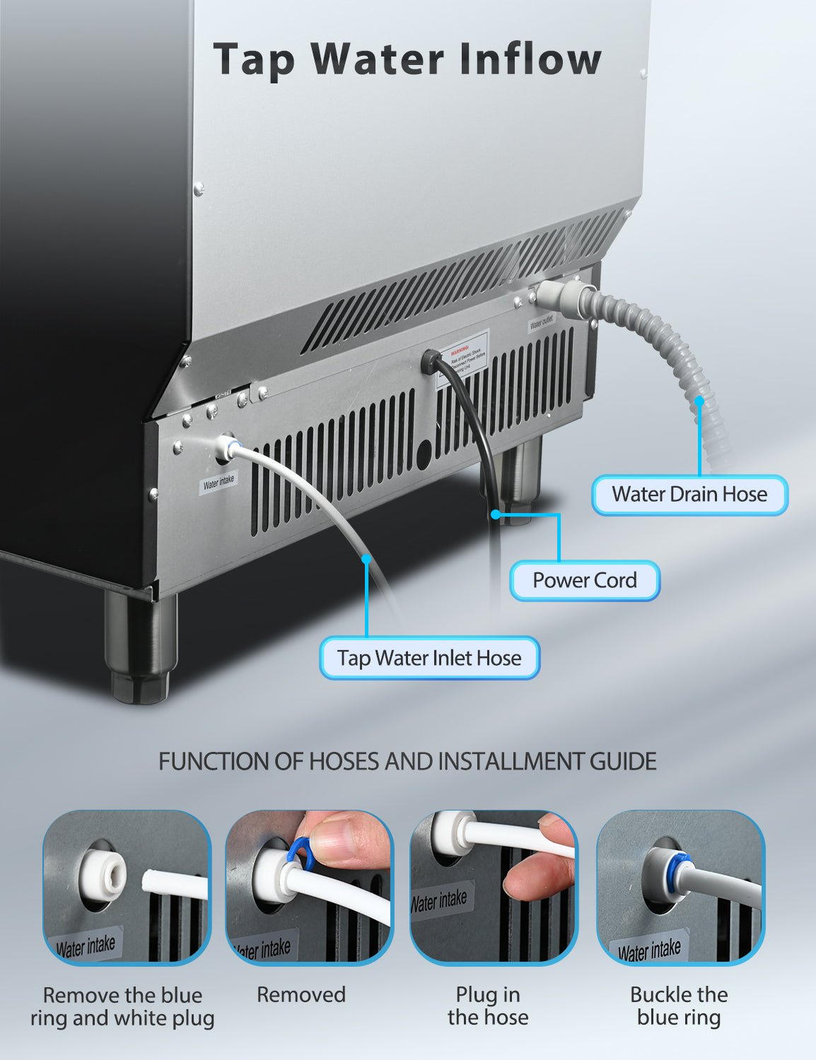 🔥clearance sale🔥 100LBS/200LBS/265LBS  Freestanding Commercial Ice Maker
