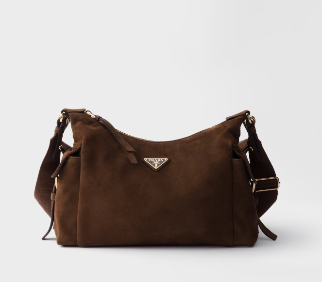 Prada Explore large suede bag