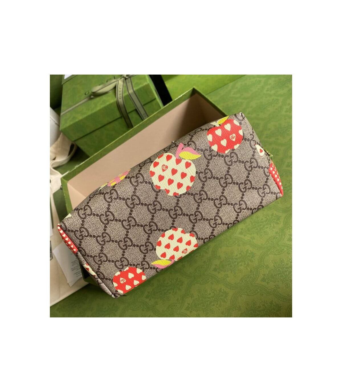 Gucci Children’s GG Heart Apple Pattern Tote