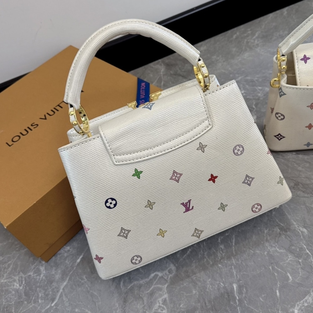 Louis Vuitton X Takashi Murakami Capucines BB Monogram White 27cm