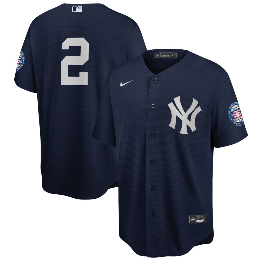 Derek Jeter New York Yankees 2020 Hall of Fame Induction Alternate Player Jersey Navy