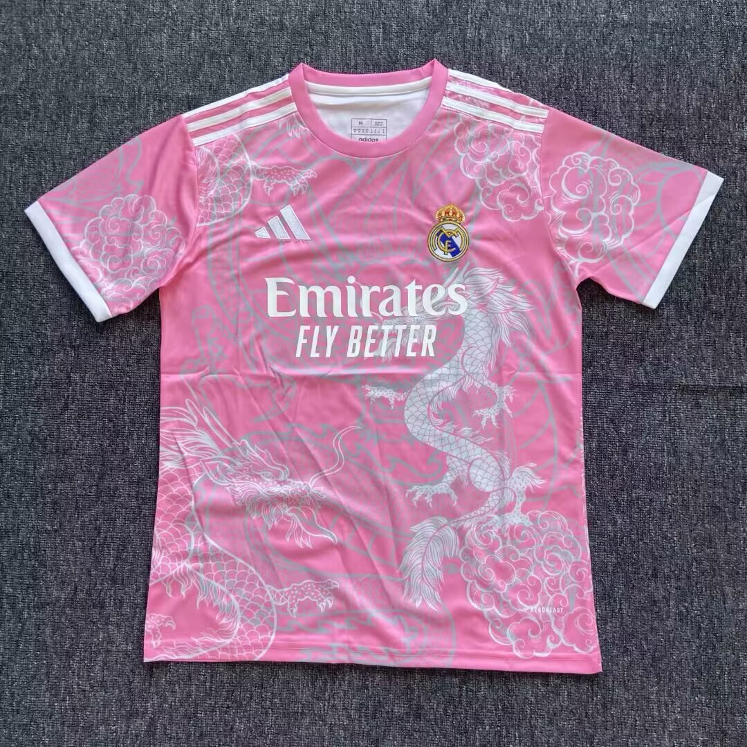 2025/2026 Real Madrid Training Pink Football Shirt 1:1 Thai Quality