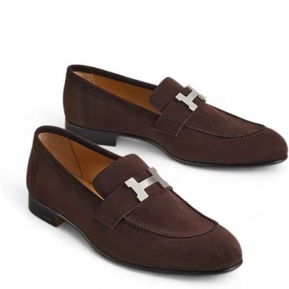 HERMES PARIS LOAFER MARRON EBENE