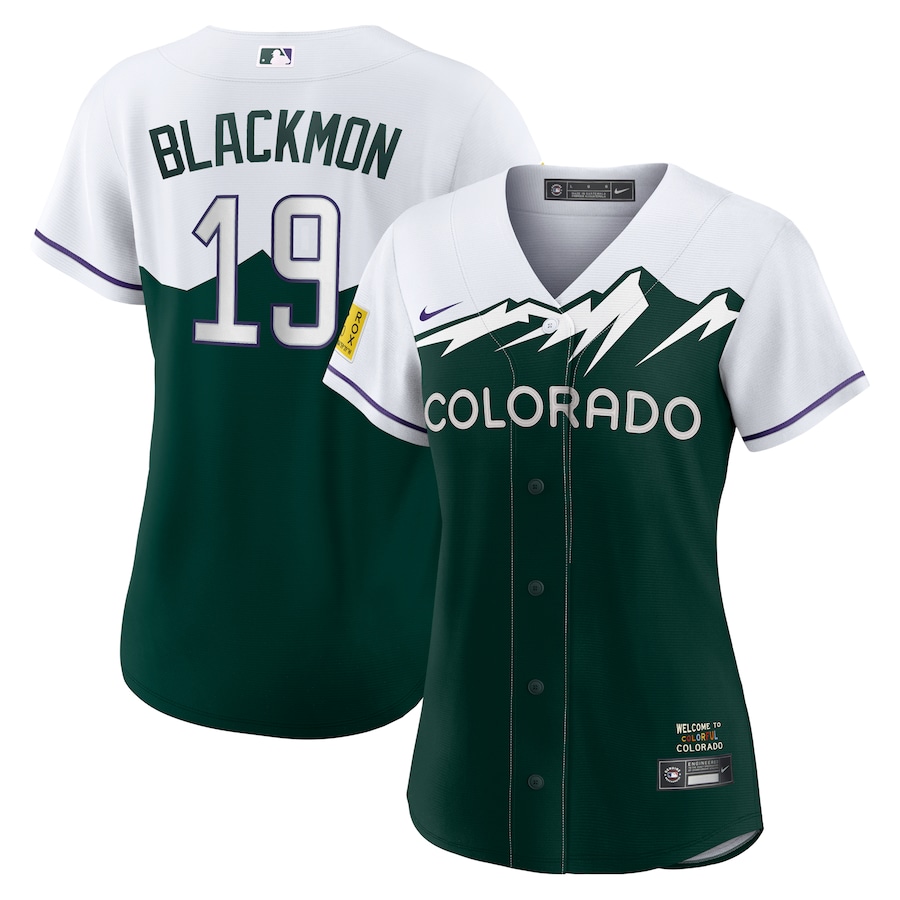 Charlie Blackmon Colorado Rockies Women's City Connect Player Jersey White/Forest Green