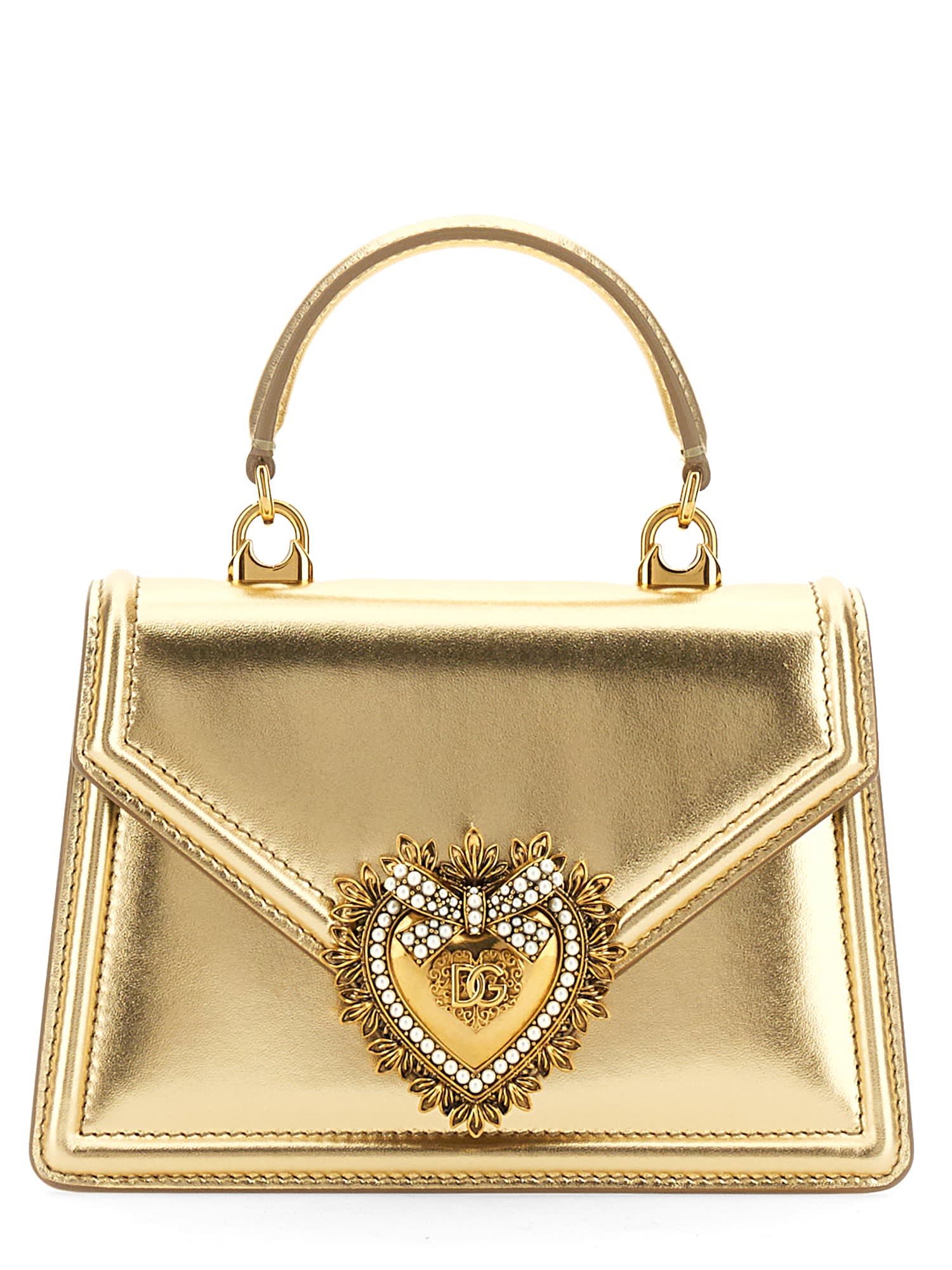 Dolce & Gabbana Handle chain bag with pearl heart clasp