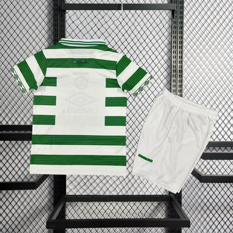 Retro kids 1998 kids Celtic FC Home Champion football jersey retro