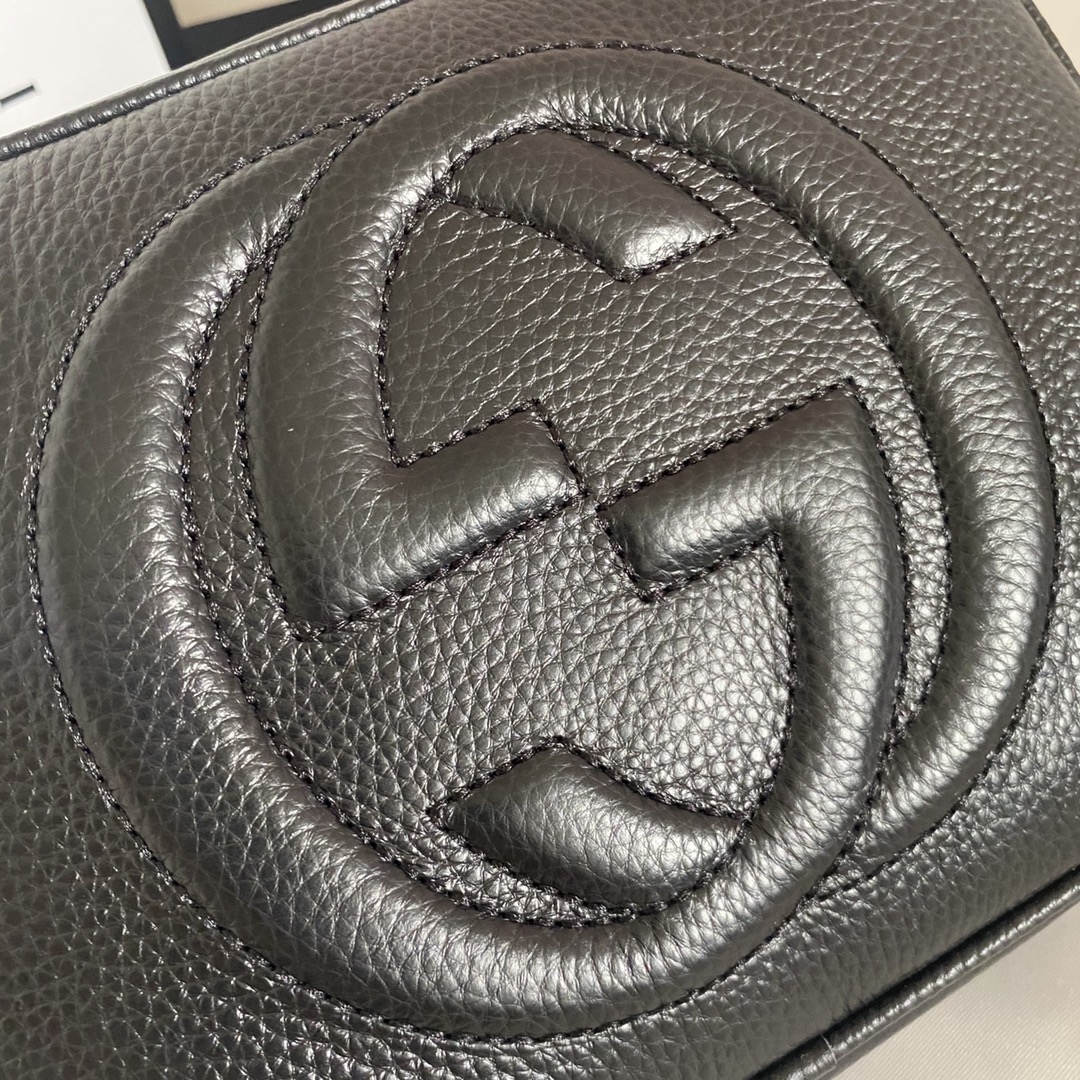 Gucci Soho Small Leather Disco Bag Black 308364 A7M0G 1000
