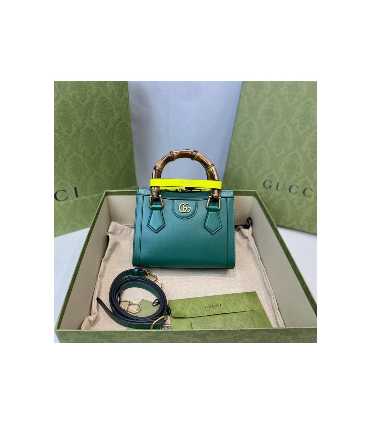 Gucci Diana Mini Tote Bag Green