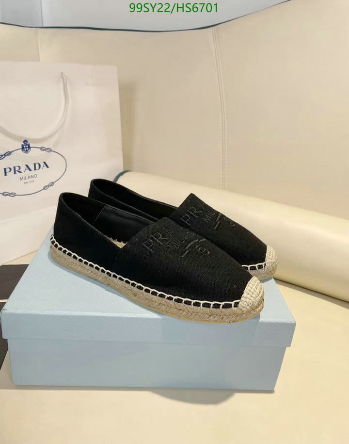 Prada Linen Espadrilles Black