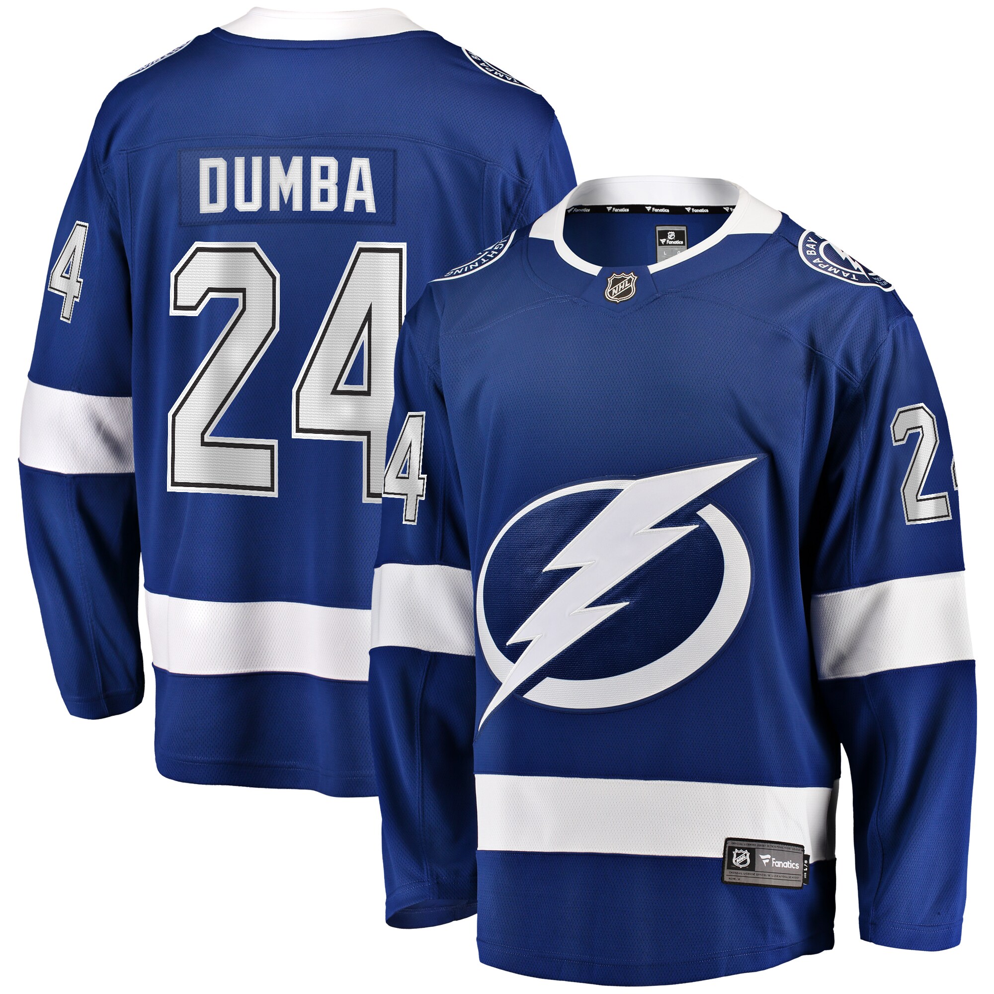 Matt Dumba Tampa Bay Lightning Fanatics Home PremierÂ Breakaway Player Jersey – Blue