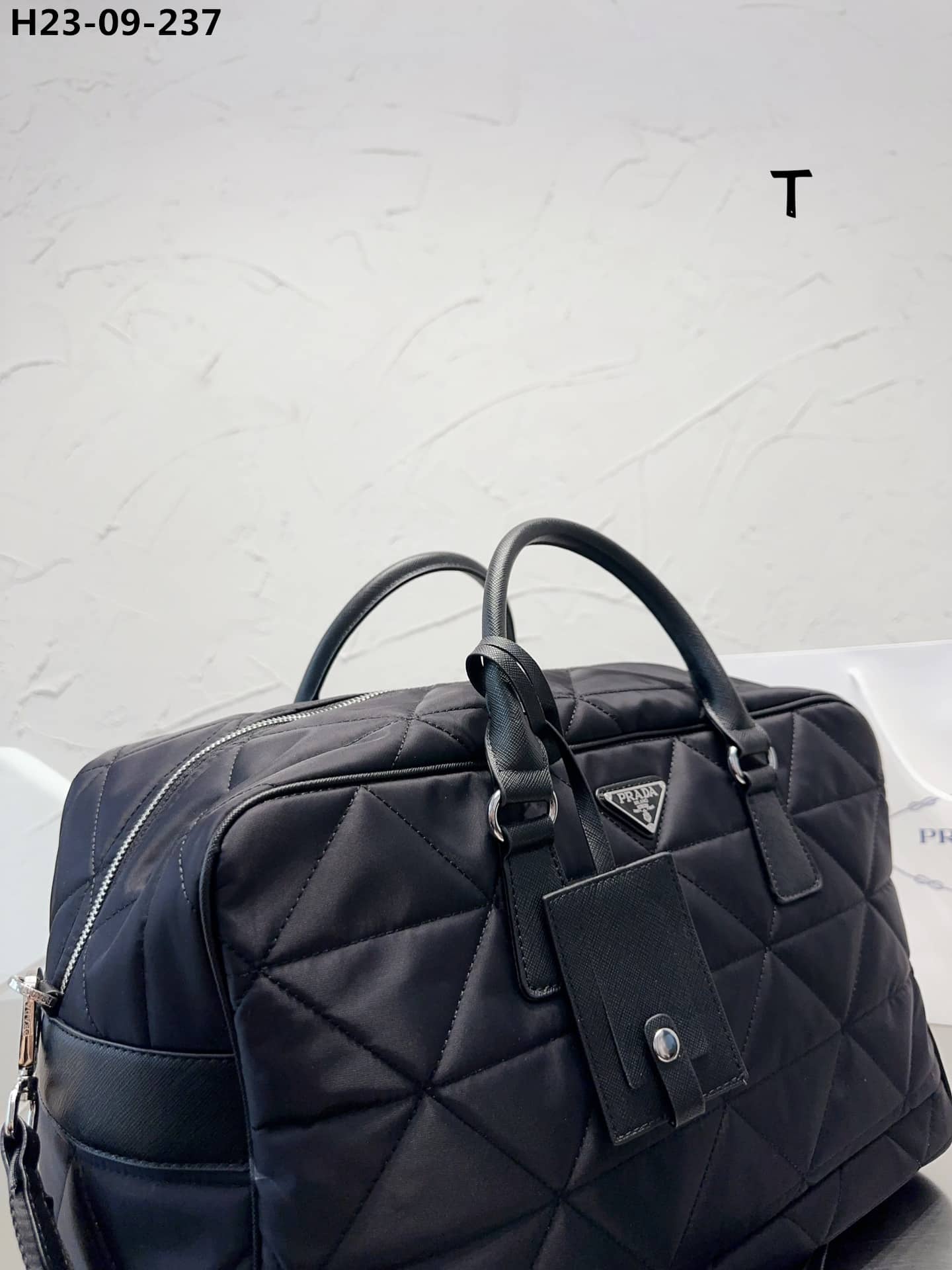 Prada Quilted Re Nylon Travel Bag Black 43Cm