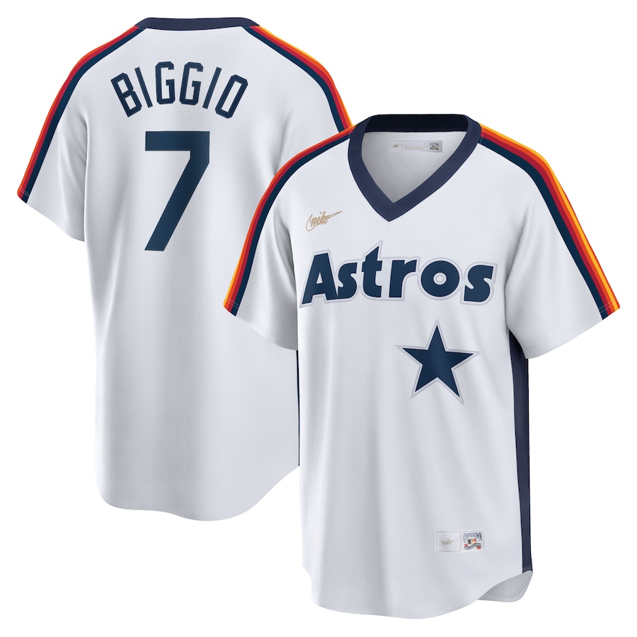 Craig Biggio Houston Astros Home Cooperstown Collection Logo Player Jersey White