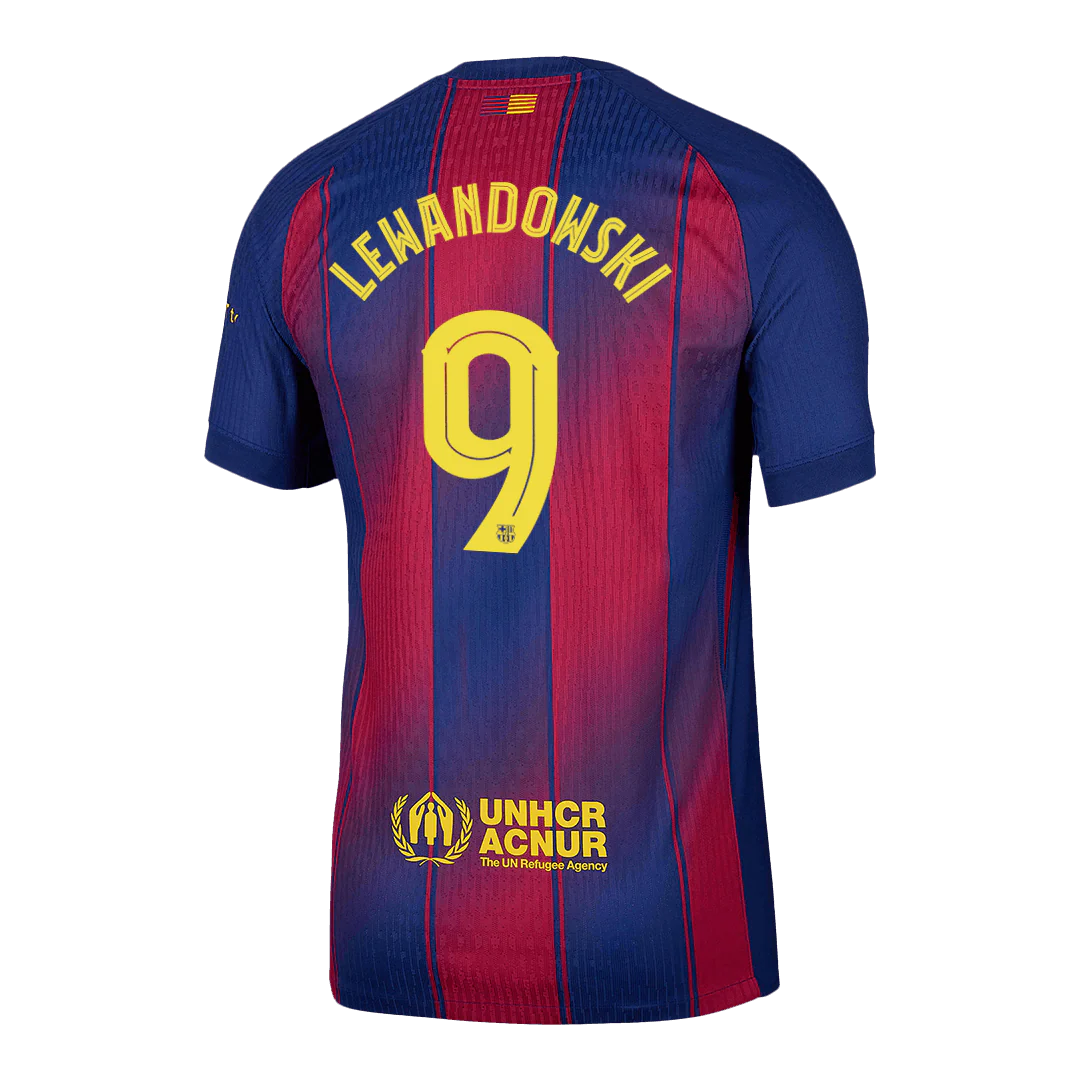 LEWANDOWSKI #9 Barcelona Home Player Version Soccer Jersey 2025/26 - UCL