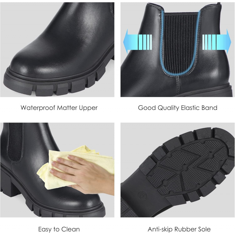 Women's Chelsea Boots Fashion Lug Sole