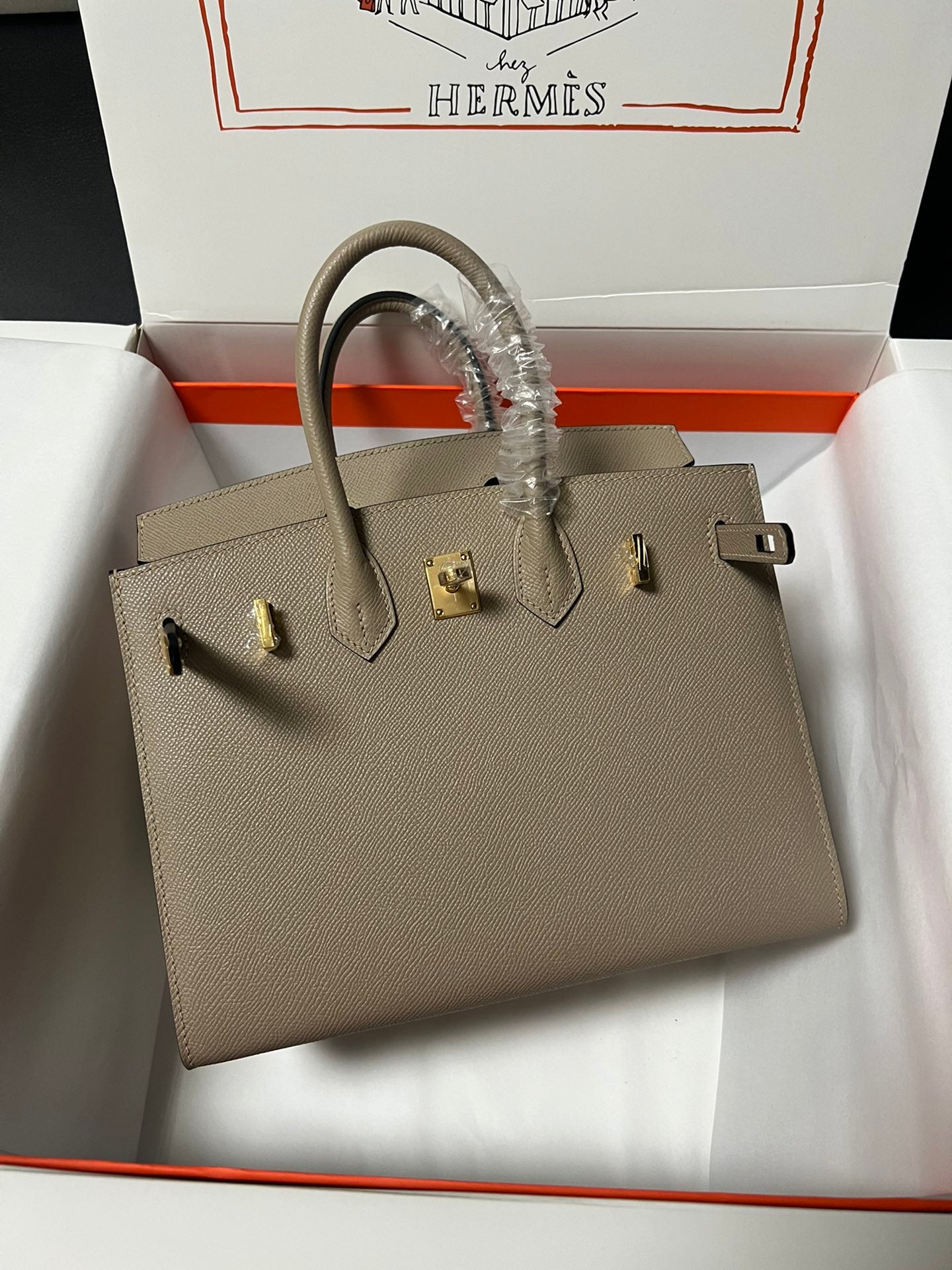 Hermes Birkin Sellier Etoupe Grey Epsom Leather Gold Hardware