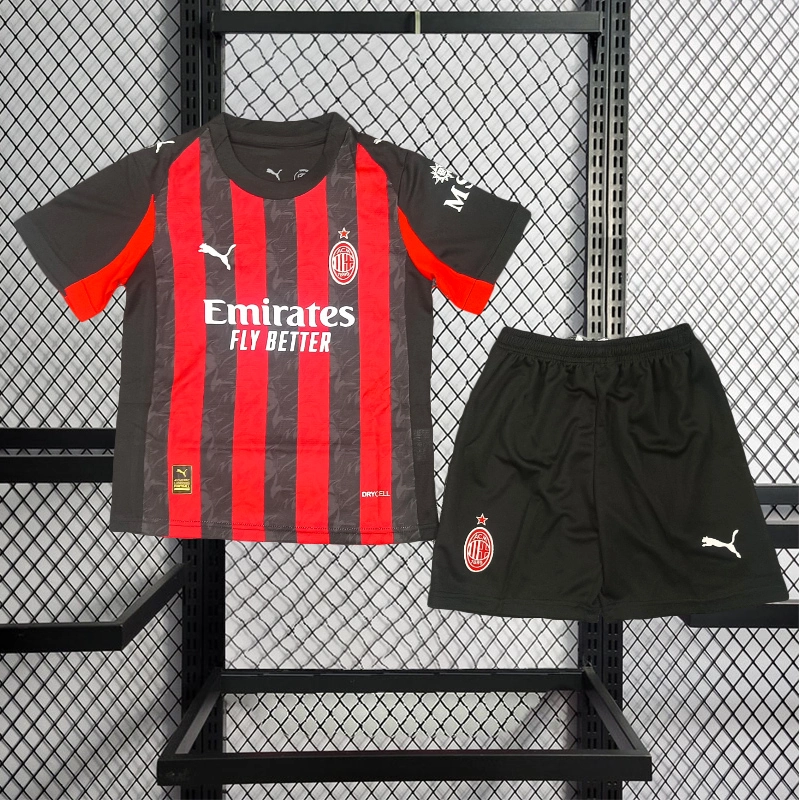 2025-26 Ac Milan Home Kids Football Jersey