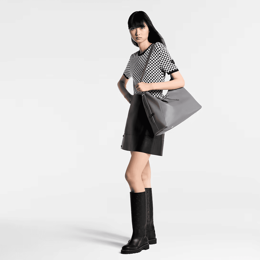 Louis Vuitton Carryall Dark Mm Gris Trianon 39cm/15.4in M12583