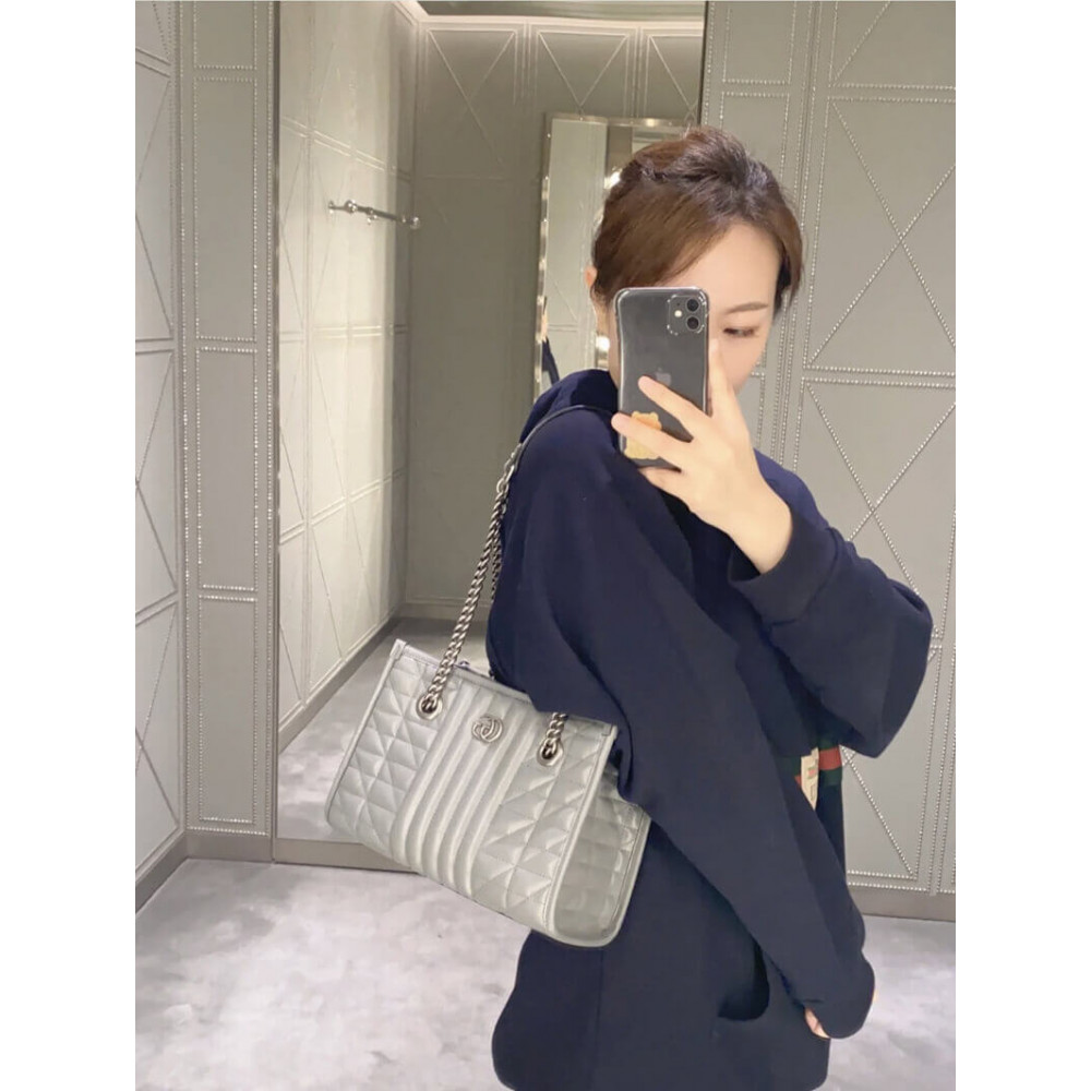 Gucci GG Marmont Small Tote Bag Grey