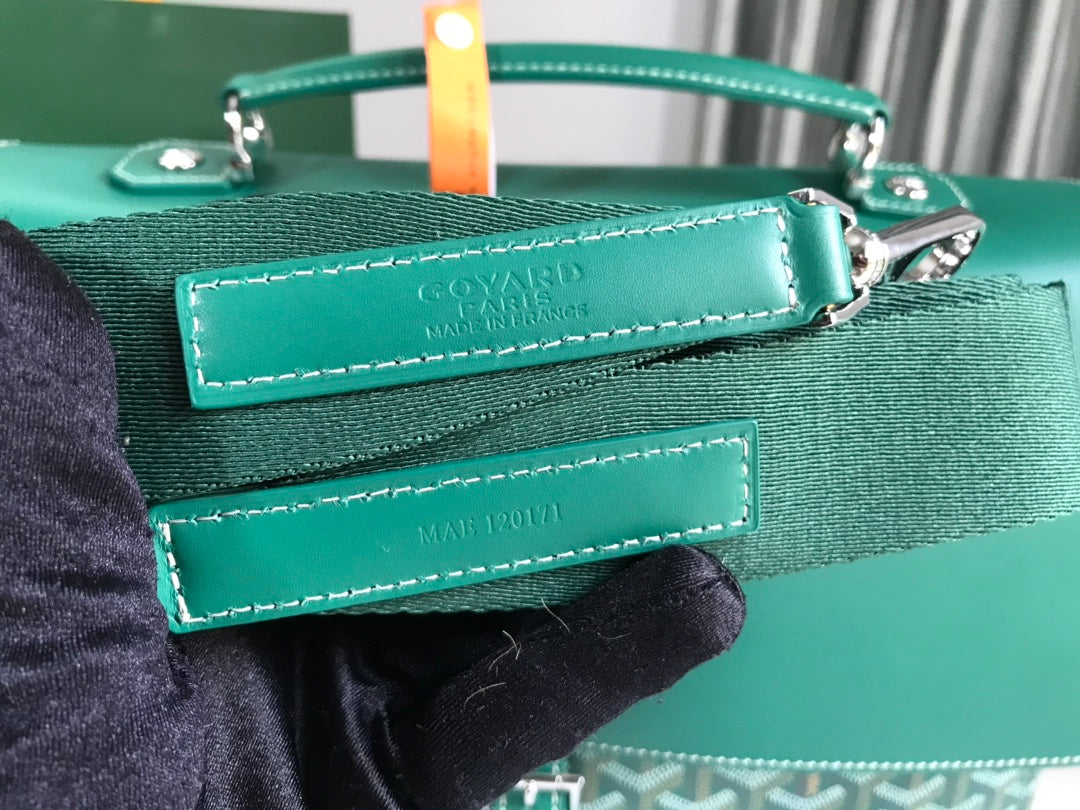 Goyard Citadin Bag 38Cm Green Canvas