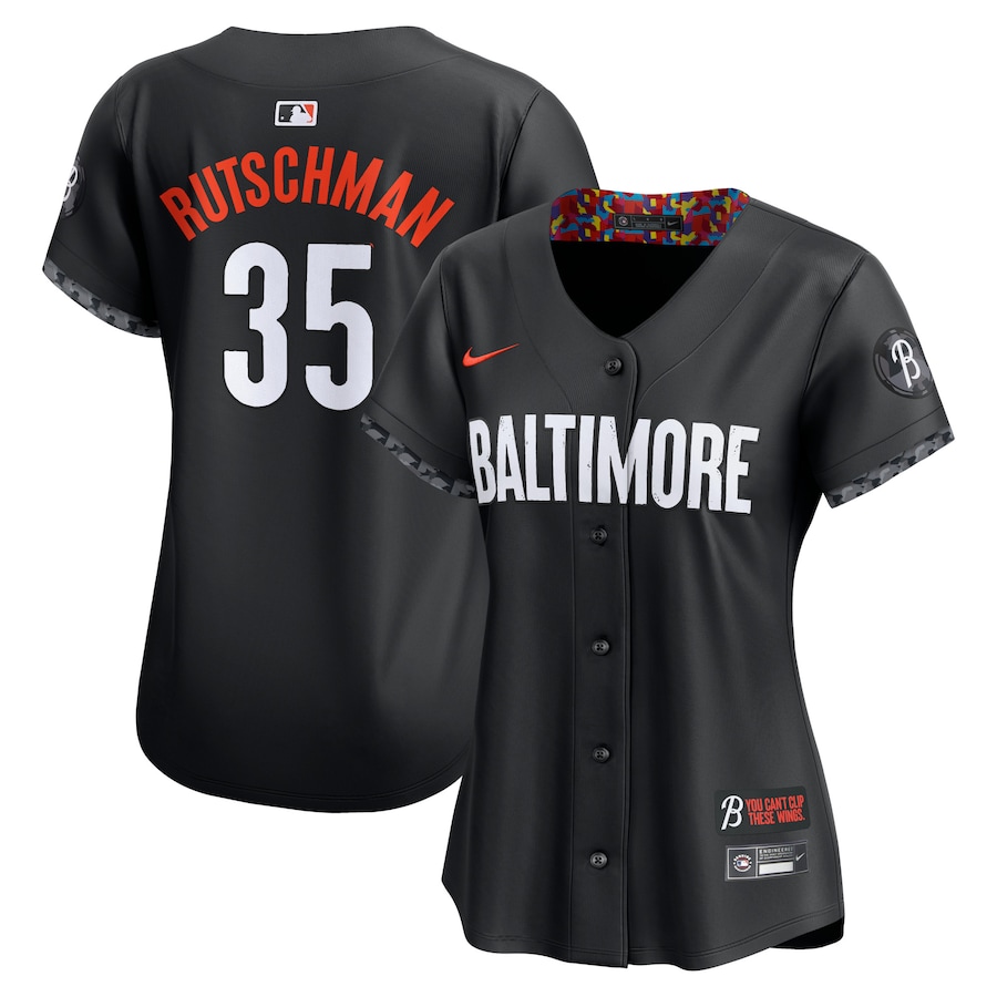 Adley Rutschman Baltimore Orioles Women's City Connect Limited Player Jersey Black