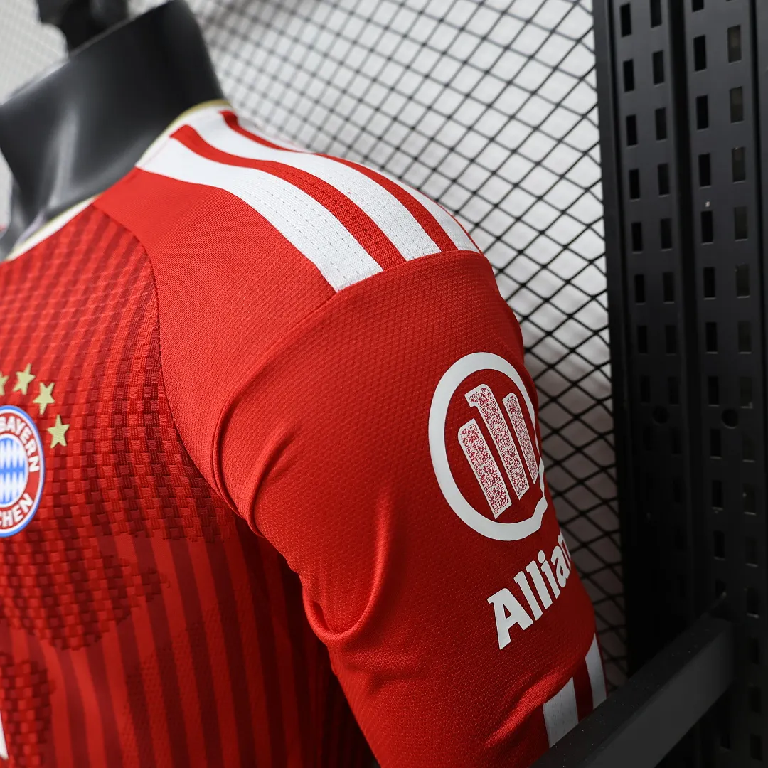 2026/27 Bundesliga Bayern Munich Team Home Football Jersey Player Version Long Sleeves - JerseyFun
