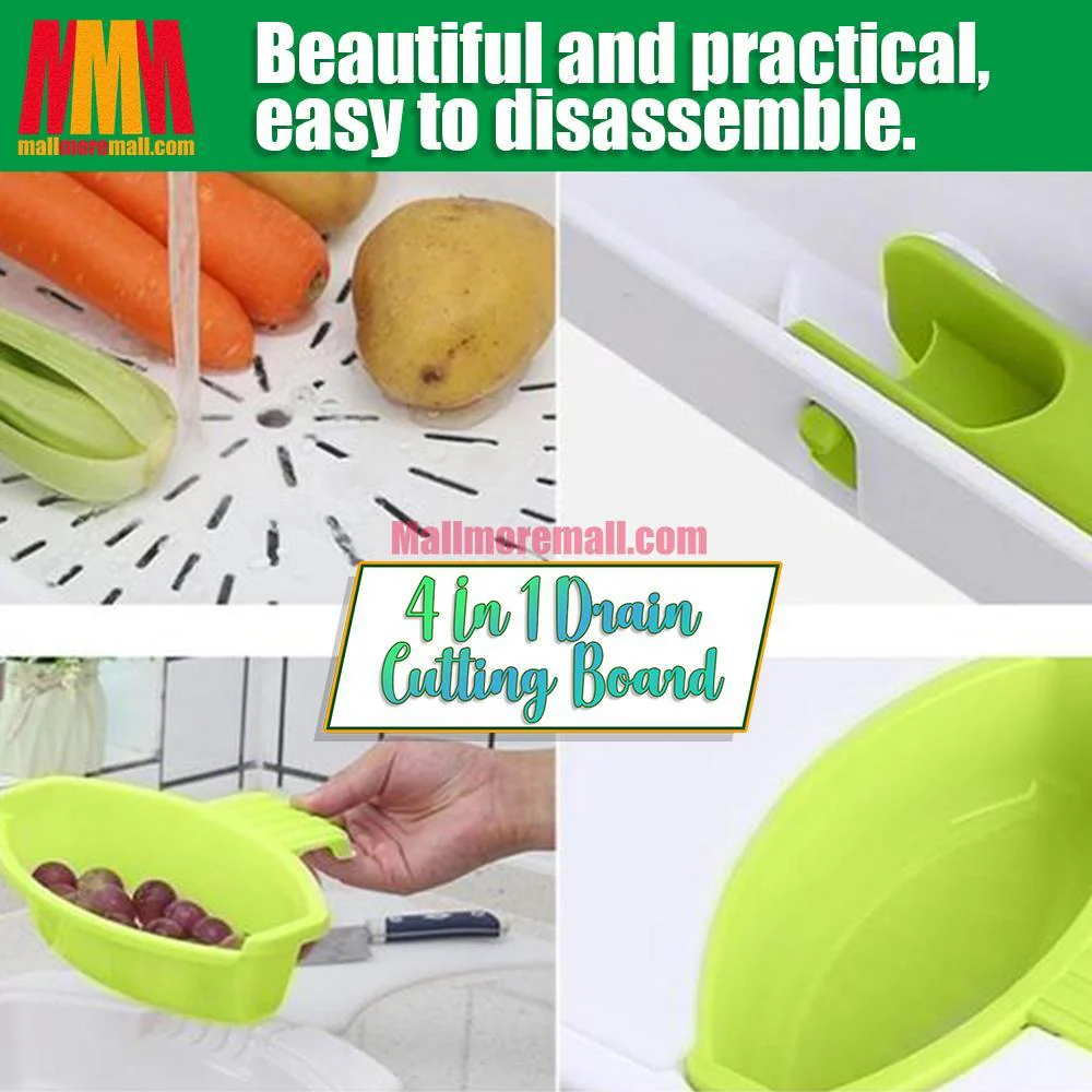 4 In 1 Drain Cutting Board
