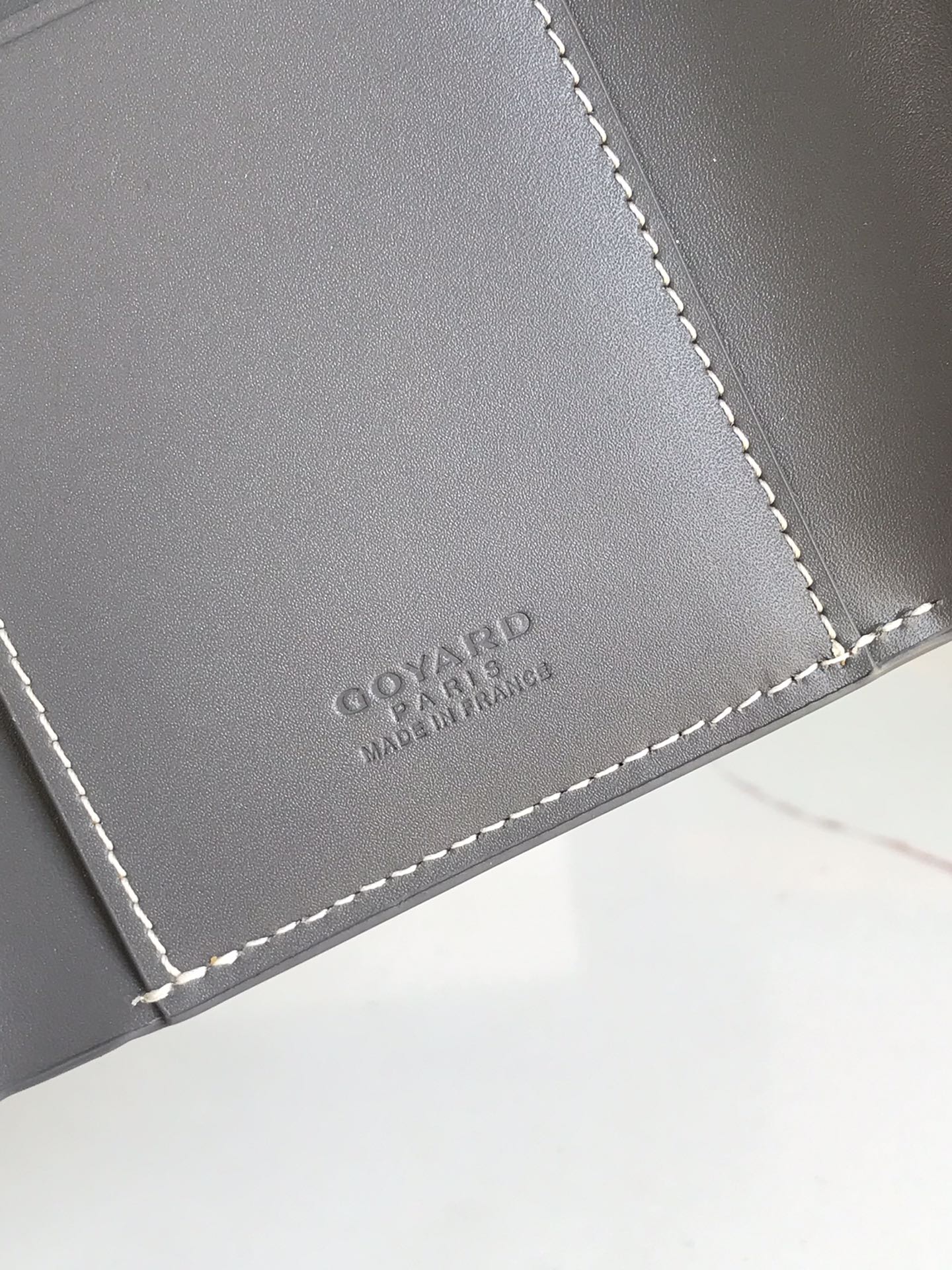 Goyard Saint-Gabriel Wallet 12 Cm Gray Calfskin And Goyardine Canvas