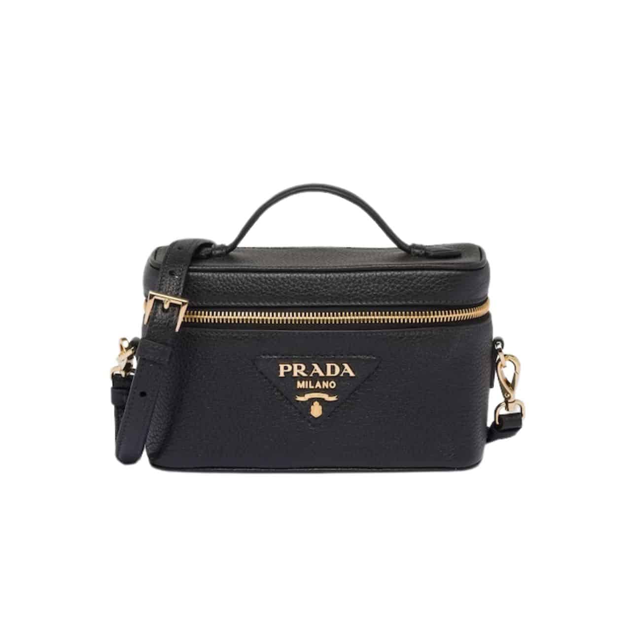 Prada Leather Mini Bag Black 20Cm
