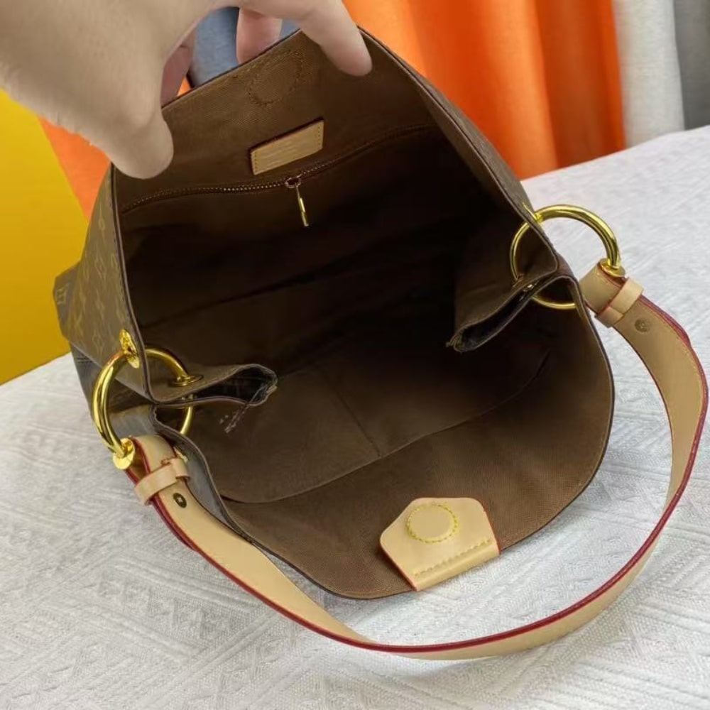 Louis Vuitton Graceful MM Monogram Canvas Hobo Bag Brown 41cm M43704