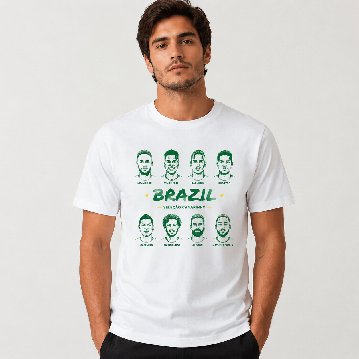 Brazilian Player Pure Cotton T-Shirt – Limited-Time Offer