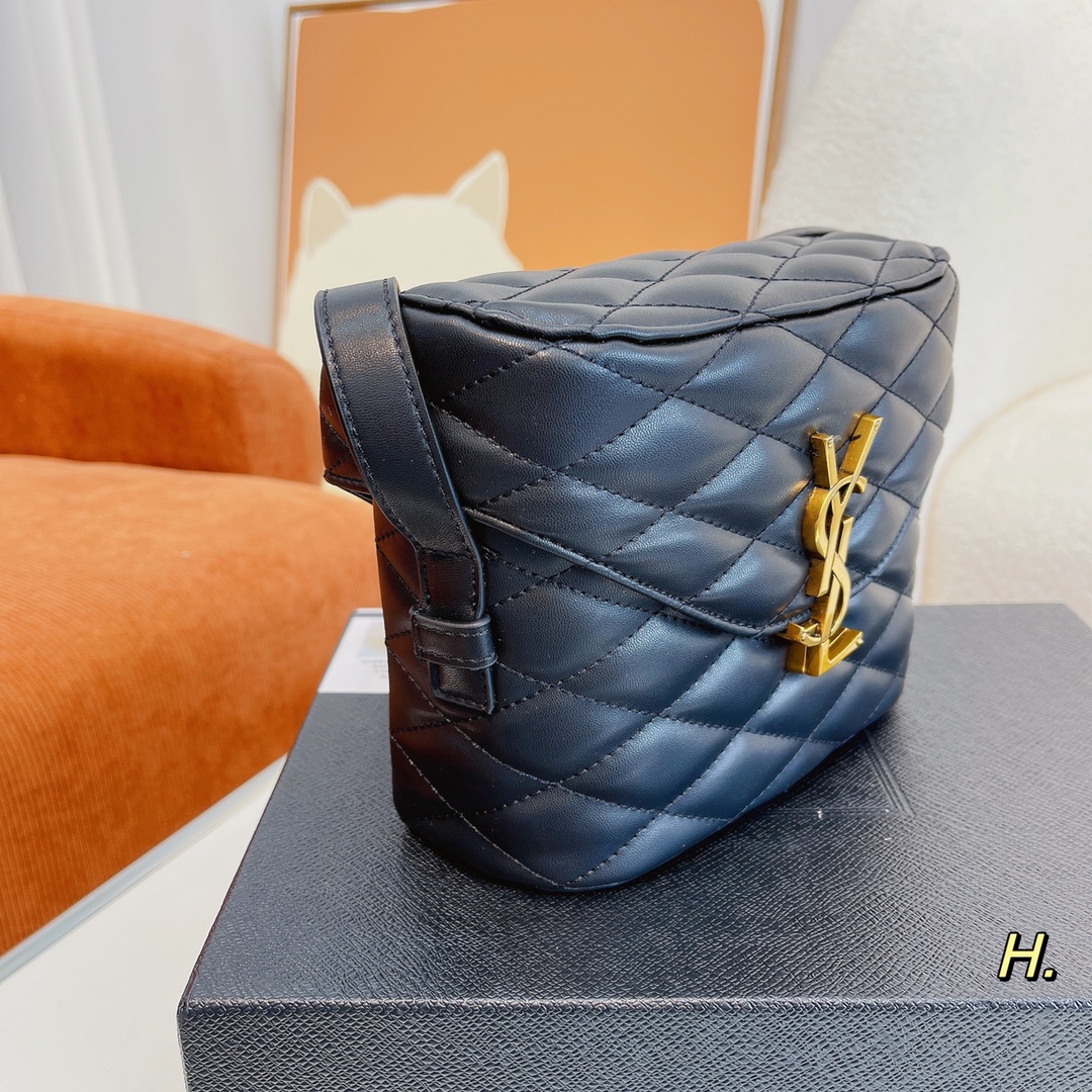 Saint Laurent Women’S June Box Bag Black 19Cm