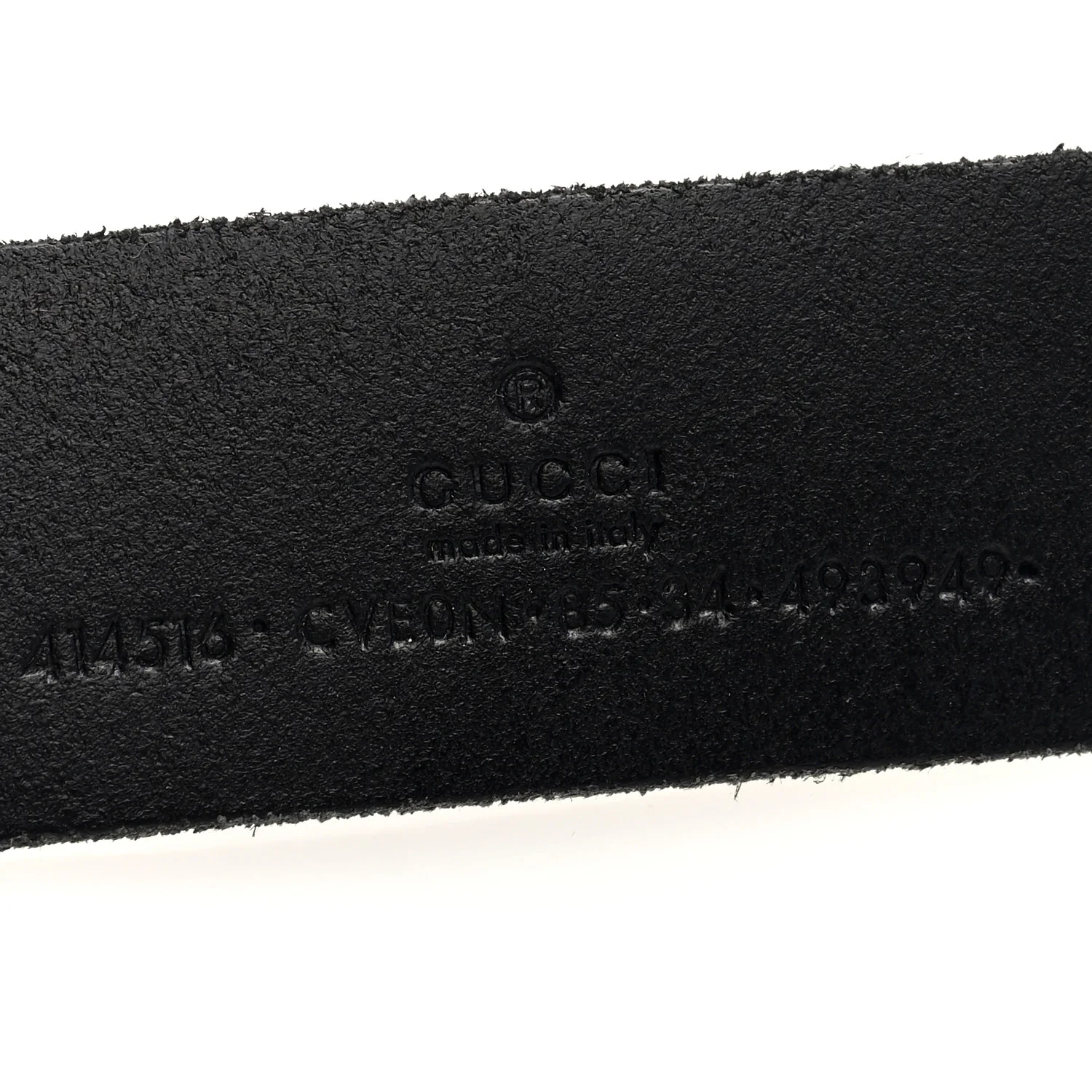 Cuoio Toscano Nickel Double G 85 34 Belt Black