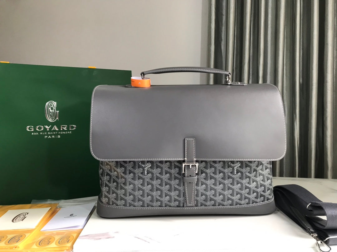 Goyard Citadin Bag 38Cm Grey Canvas