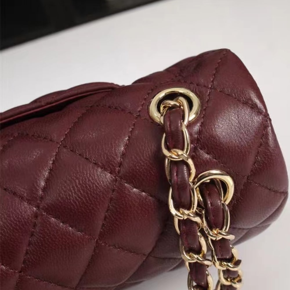Chanel Classic Handbag Red 25Cm