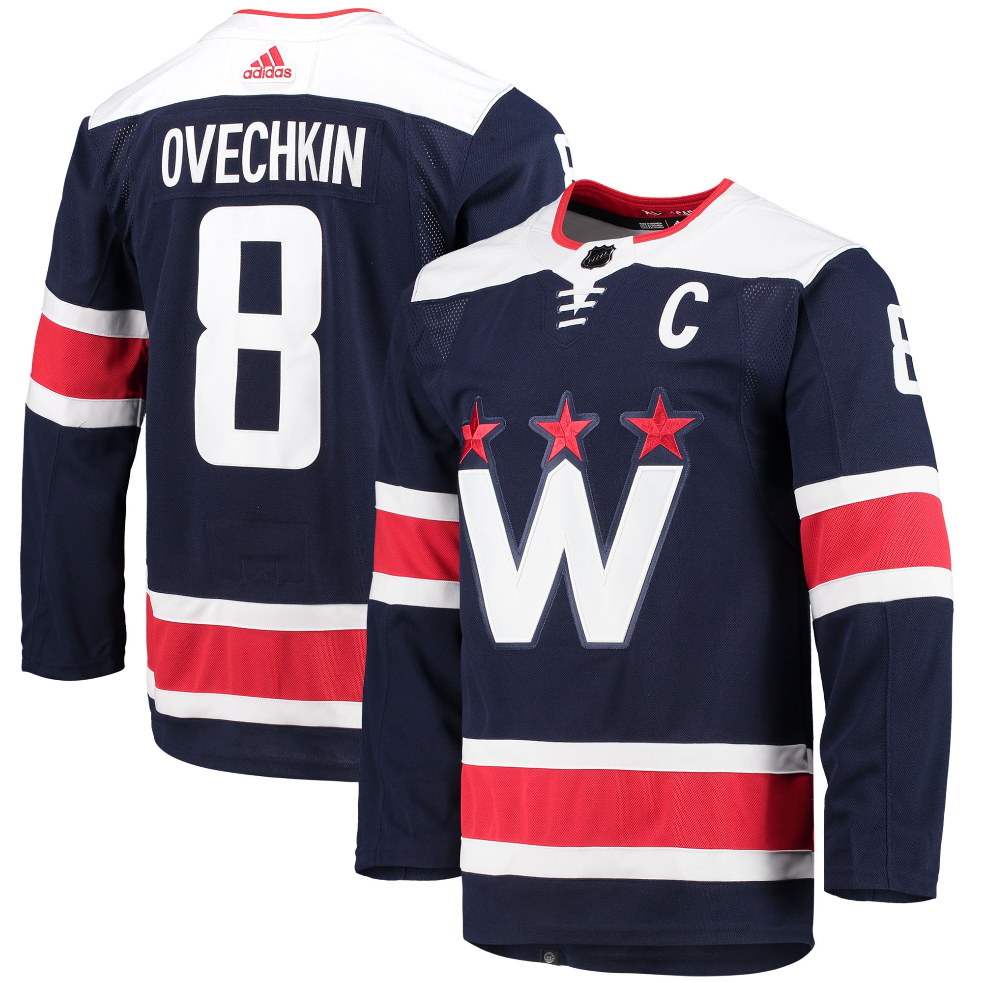 Alexander Ovechkin Washington Capitals adidas Alternate Primegreen Authentic Player Jersey – Navy