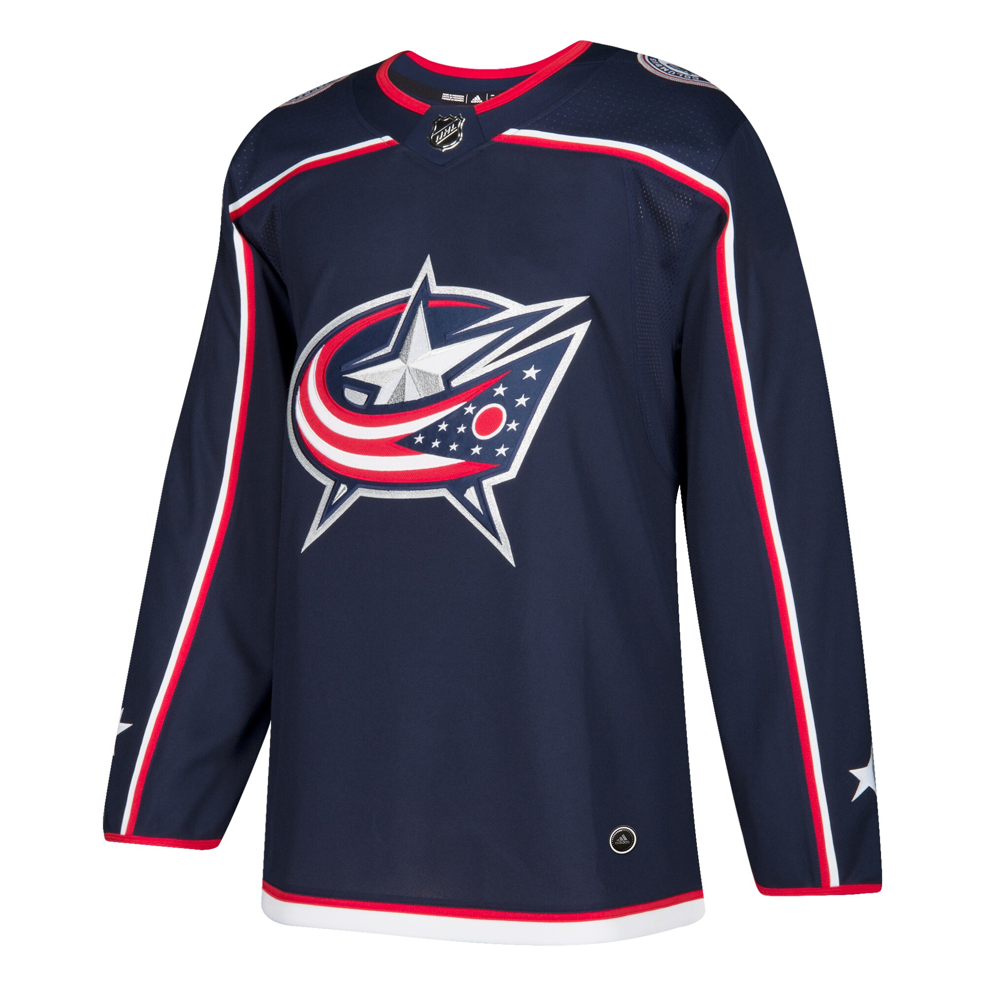 Columbus Blue Jackets adidas Home Authentic Blank Jersey – Navy