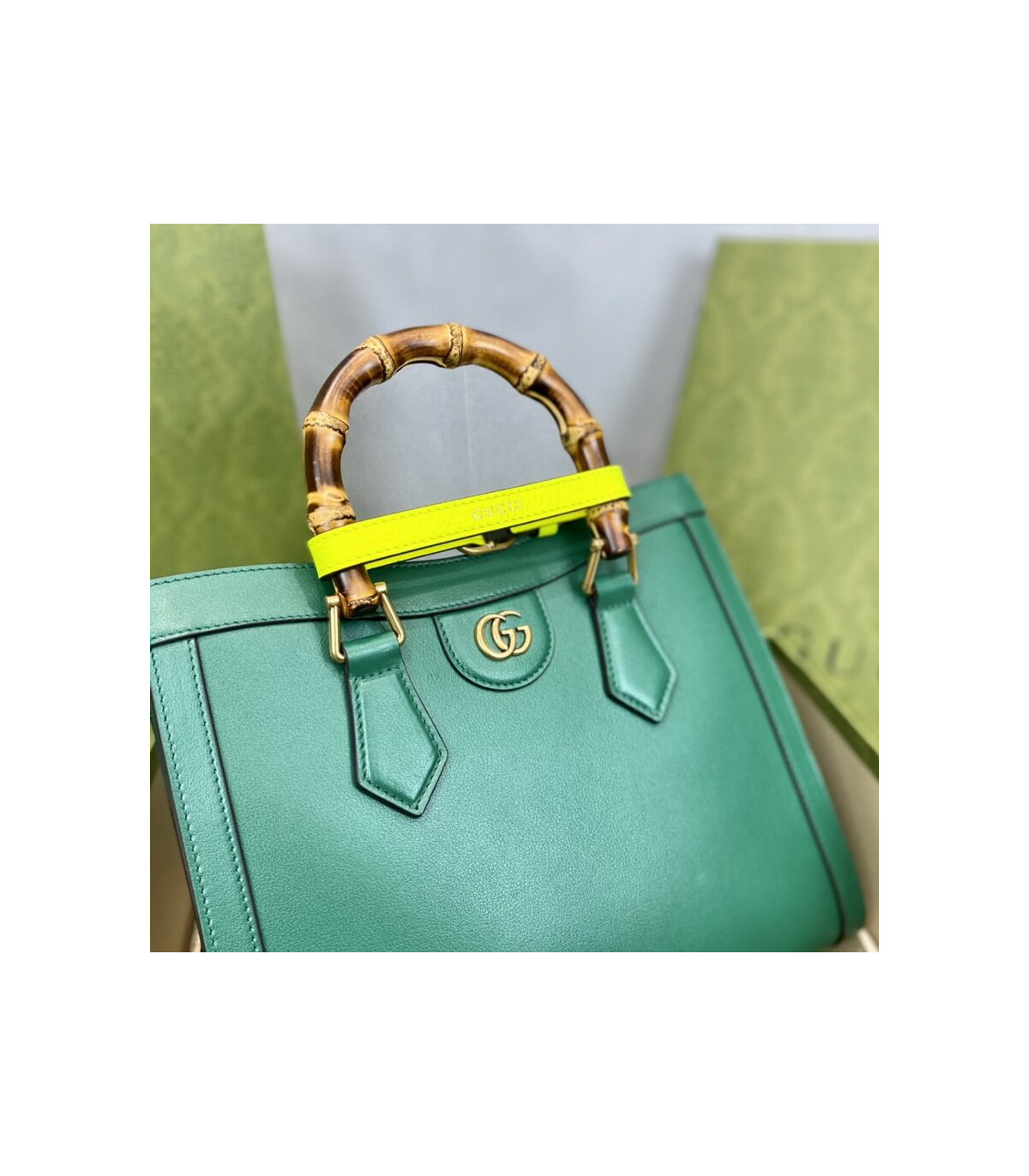Gucci Diana Small Tote Bag Green