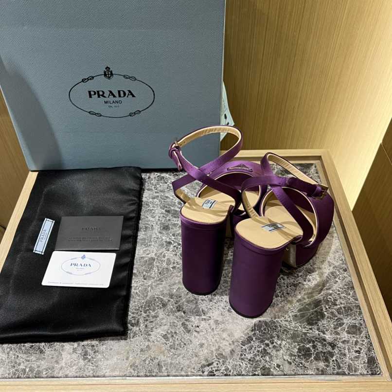 Prada High-Heeled Satin Sandals Violet 1Xp48B049F0030F135