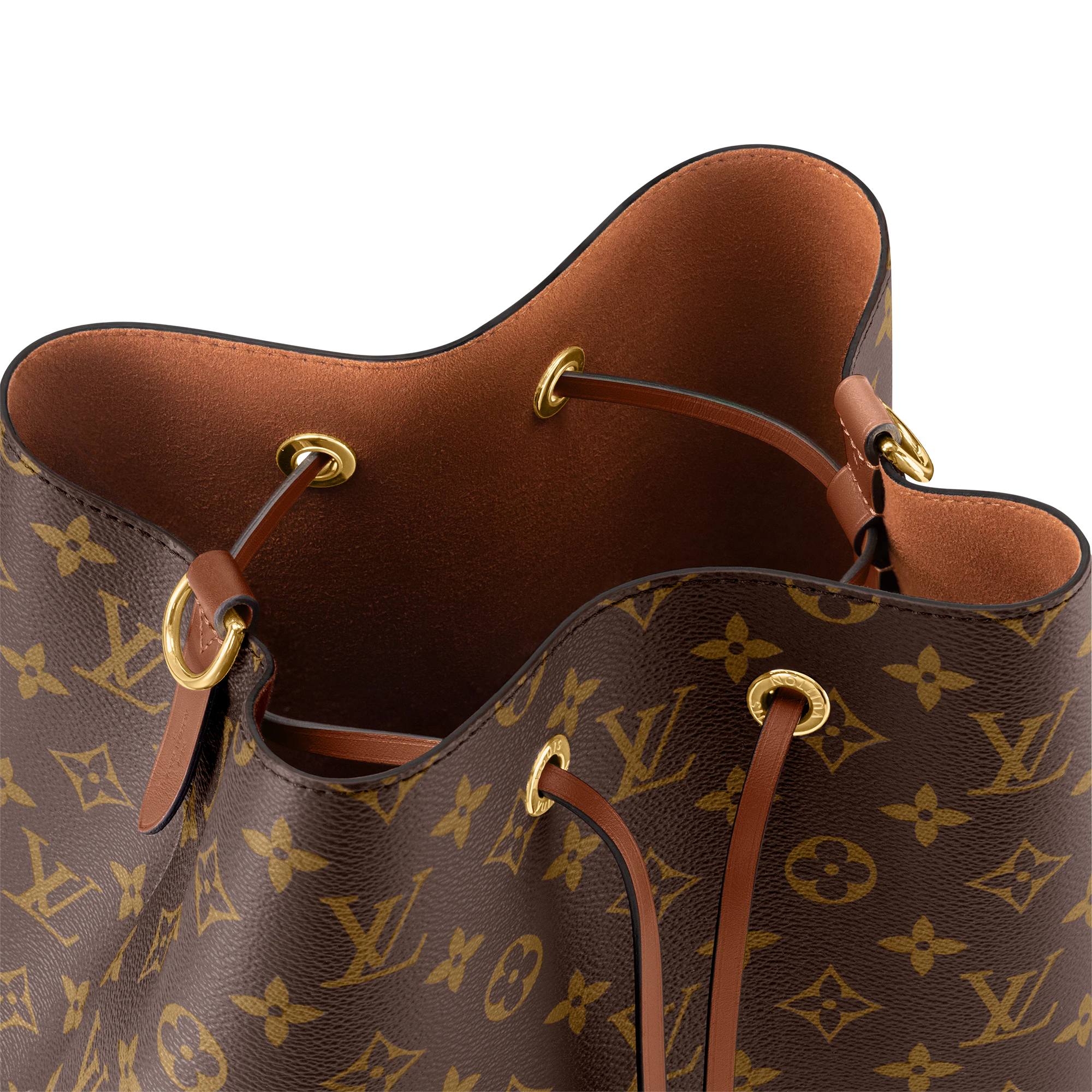 Louis Vuitton Luxury Monogram Canvas And Leather Handbag Neonoe Caramel