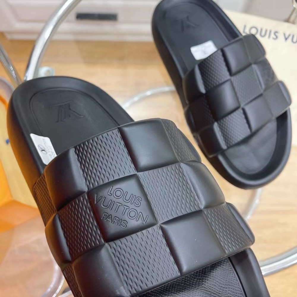 Louis Vuitton Waterfront Mule Maxi Damier Rubber Black